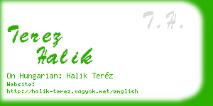 terez halik business card